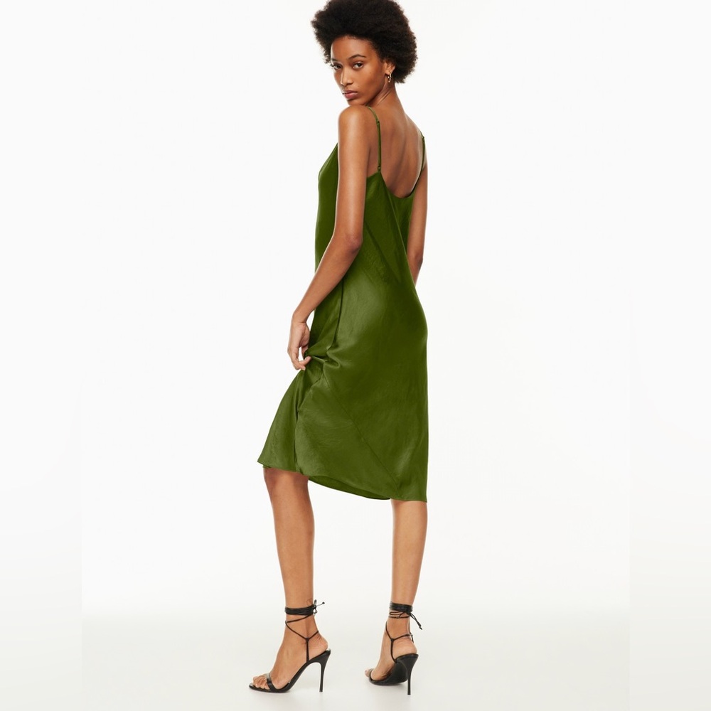 Aritzia Only Slip Midi Grotto Green